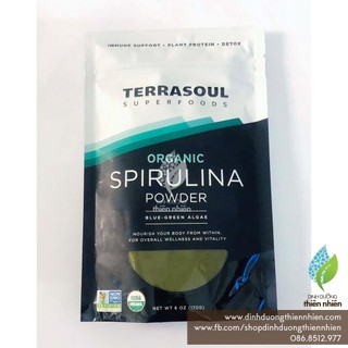 Bột Tảo Spirulina Hữu Cơ Terrasoul, 170g & 454g