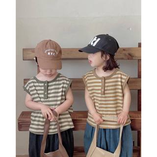Set áo ba lỗ kẻ ngang hai màu dễ mix cho bé