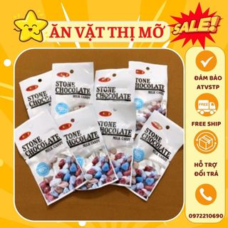 Kẹo sỏi đá socola sữa, kẹo nhai socola sắc màu