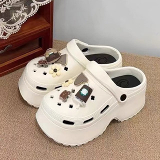 Dép cross nữ đế cao 7 cm dép bánh mì Thời Trang kiểu dáng mới TẶNG KÈM STICKER Gấu