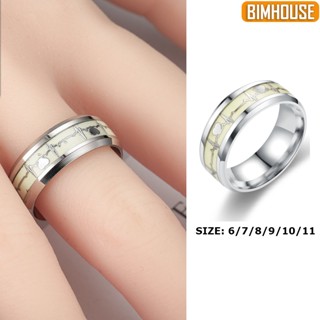 Nhẫn TITAN BIMHOUSE, Nhẫn Nam Dạ Quang Phát Sáng Trong Đêm Thép Không Gỉ