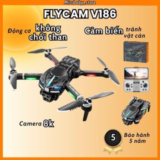 Flycam V186, máy bay điều khiển từ xa động cơ không chổi than tích hợp tránh va chạm khi bay