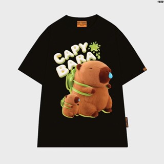 Áo thun capybara hy korea in hình capybara balo 100% cotton co giãn cổ bo tròn áo phông nam nữ đủ size ta512 - 352 Store