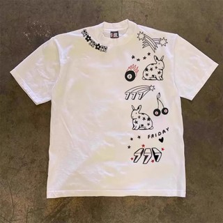 Áo Phông Cổ Tròn Nam Nữ Đẹp Phối Họa Tiết Chú Thỏ Sao Sành Điệu,Chất Liệu Cotton Mềm Mịn Thấm Hút Mồ Hôi Cực Tốt