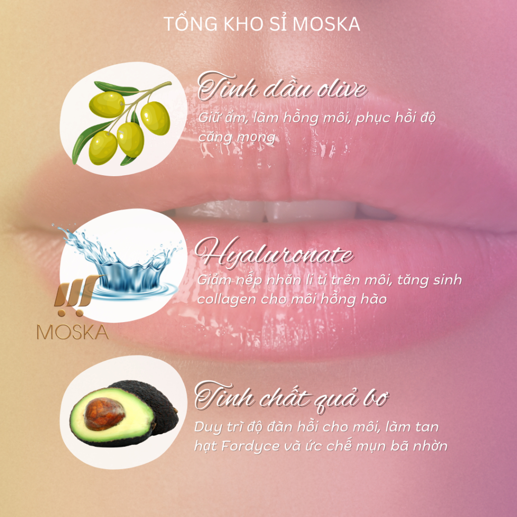 Serum Làm Hồng Môi, Dưỡng Môi, Làm Đầy Rãnh Môi, Giảm Khô Môi SAUVASINE 10ML| Moska Shop