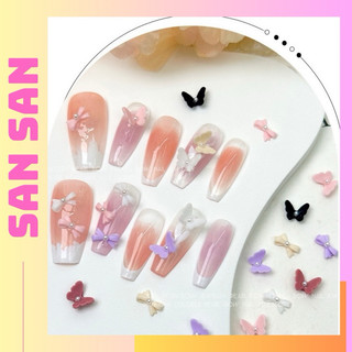 Charm Nơ, Bướm Mini Mẫu mới phong cách Hàn Quốc Đính Móng