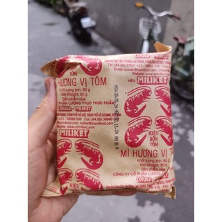Mì Ăn Liền Miliket 4 Tôm Gói 80g