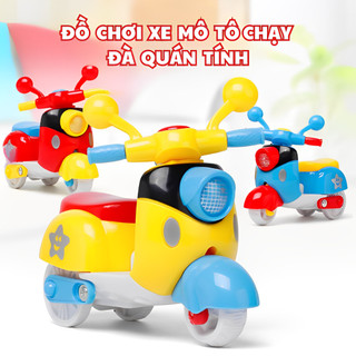 Đồ chơi xe mô tô chạy bánh đà quán tính, xe mô tô đồ chơi chạy đà cho bé không cần pin 89025