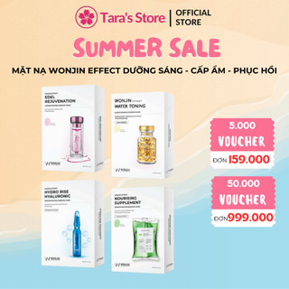 Hộp mặt nạ Wonjin Effect Essence Mask 10 miếng Vàng Toning - Đỏ Rejuvenation - Xanh Hydro Vial