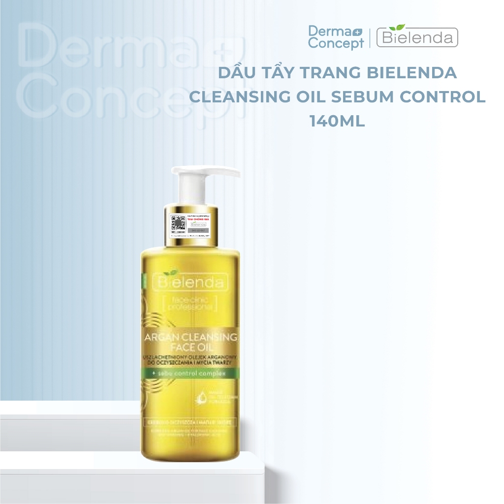 Dầu tẩy trang Bielenda Cleansing Oil Sebum Control làm sạch sâu, dễ nhũ hóa cho da dầu mụn 140ml