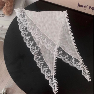 Pass khăn ren cài Đầu Hình Tam Giác, Du Lịch Đi Biển Phụ Kiện Tóc Ảnh Băng Đô Quấn Nữ