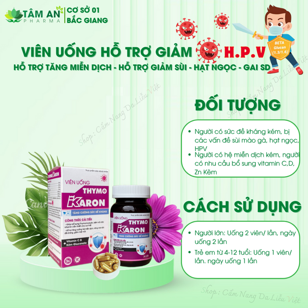 COMBO Liệu Trình Hỗ Trợ Xử Lý Sùi Mào Gà, Hạt Ngọc Gồm Tinh Chất Thảo Mộc Bôi Và 6 Hộp Tăng Cường Hệ Miễn Dịch
