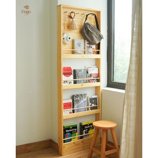 Kệ sách sau cửa FEGO size 60cm rộng rãi, chống ẩm mốc, không vướng lối ra vào, phù hợp cho gia đình