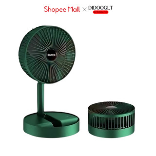 Quạt Tích Điện Để Bàn Gấp Gọn Super, Quạt Để Bàn 3 Cấp Đọ Gió Cổng Sạc Usb Tiện Lợi ( Mẫu Mới )