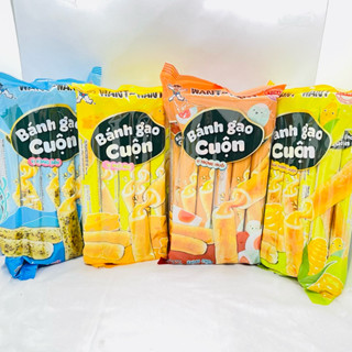  Bánh Gạo Cuộn Want Want Vị Trứng Muối   Rong Biển 180G - bánh ống cuộn giòn ngon ăn vặt 