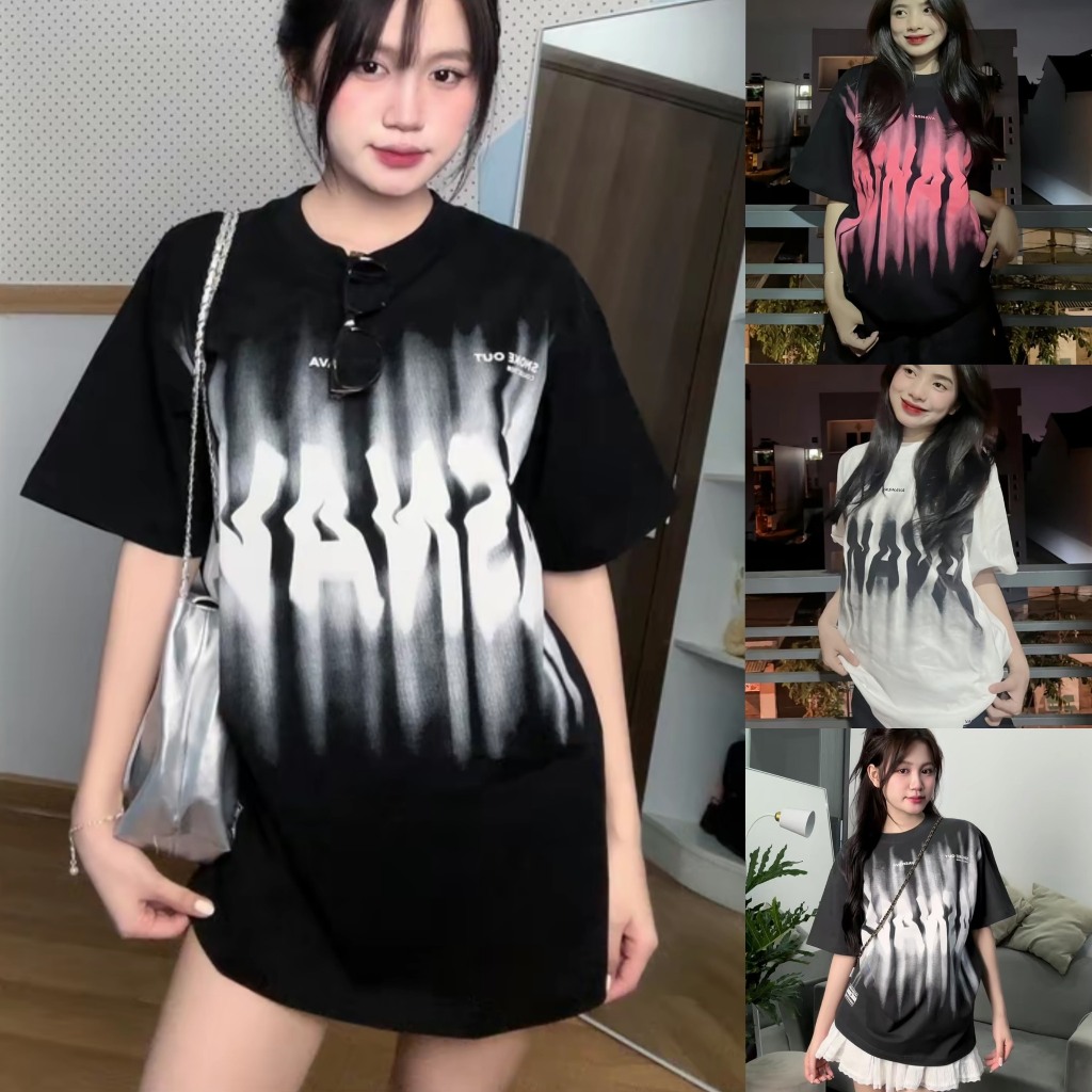 Áo Thun AM VÒNG TRÒN Nam Nữ Tay Lỡ Form Rộng Nhiều Họa Tiết