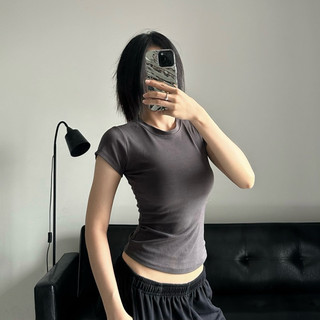 Áo thun ôm basic thắt eo