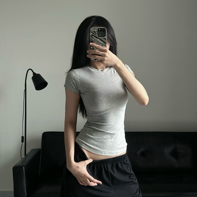 Áo thun trơn ôm body - GITIE