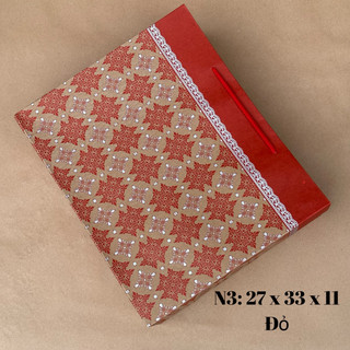 Combo 100c túi giấy đựng quà - túi ngang 27 x 33 x 11