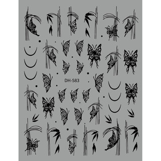 sticker bướm 583 dán trang trí móng nail