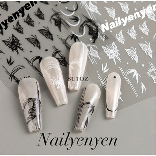 sticker bướm 583 dán trang trí móng nail