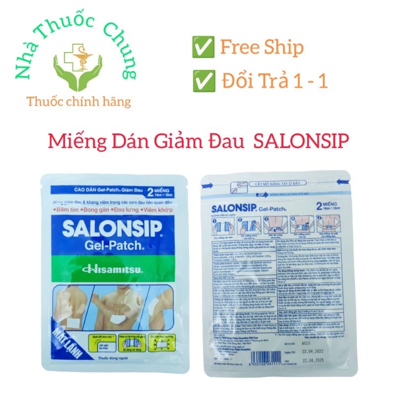 Miếng Dán Lạnh SALONSIP(Gói 3 miếng)
