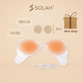 Áo Bra Dán Nâng Ngực Silicon Dán Sườn SOLAH 1 Dây Quai Trong Có Độn Mặc Áo Váy Hở Lưng Dự Tiệc BR01