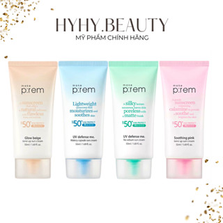 Kem chống nắng MAKE PREM UV DEFENSE ME SUN CREAM MAKE P:REM NO SEBUM, SOOTHING PINK, FLOW BEIGE