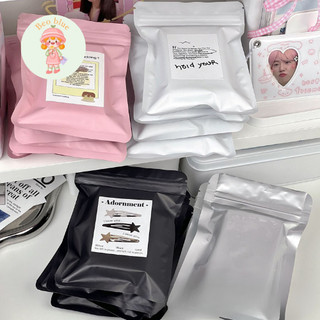 Sét 5 túi zip hồng pastel, túi zip gói photocard size 10x15cm - đồ gói card