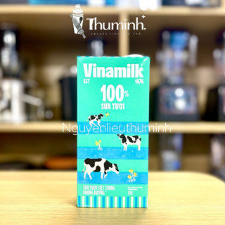 Sữa tươi vinamilk 100% tiệt trùng không đường hộp 1l