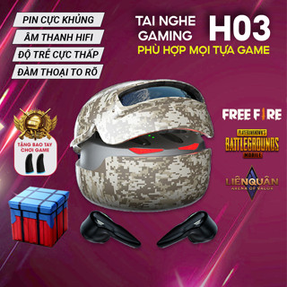Tai nghe bluetooth gaming tws H03 tai nghe không dây chơi game nhét tai mũ 3 độ trễ cực thấp