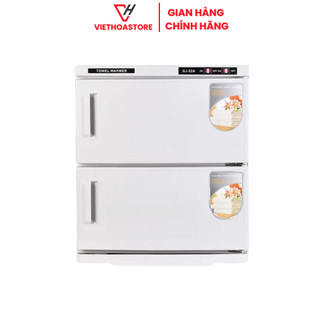 Tủ hấp khăn 2 tầng gj-32a tiệt trùng dụng cụ hấp đá nóng massage, dùng trong spa thẩm mỹ