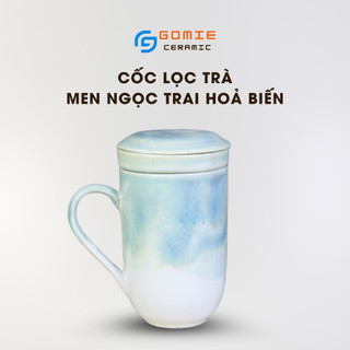 Cốc Lọc Trà Men Ngọc Trai Tuyệt Đẹp - Men Gốm Cao Cấp Bát Tràng