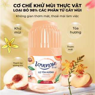 Lọ tỏa hương Lovenose dung tích 250ml, lọ nước thơm để phòng khử mùi hương nho đào dứa thơm lâu 60 ngày