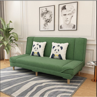 Sofa giường kích thước 1m2 x 1m8 chất liệu vải bố và 2 đôn vuông