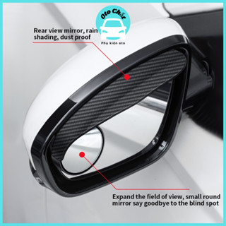 Vè kèm gương cầu, gương cầu lồi che mưa xóa điểm mù xoay 360 độ gắn chiếu hậu xe hơi by pkotochat