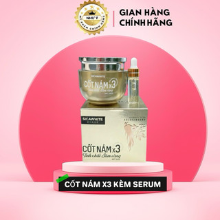 Kem cốt nám x3 tinh chất sica white 30g, tặng kèm serum cốt nám 5ml, hỗ trợ phục hồi da nám, tàn nhang.