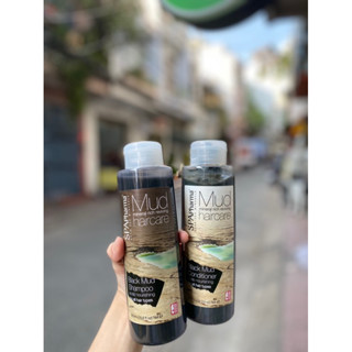 (🍒 Set #Gội_Xả_BÙN_ĐEN #SPAPharma  - óng mượt siêu cấp - Ngăn rụng tóc, phục hồi tóc chuyên sâu)