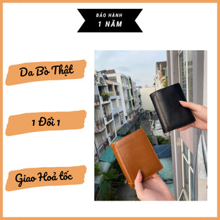 Ví Nam Đứng Saigon Leather Da Bò sáp Phối ghép thân WD020 Cao Cấp