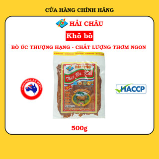 Khô bò Hải Châu các loại gói 500g thơm ngon, thấm vị bò Úc thượng hạng - Khô bò Hải Châu