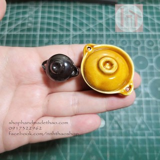 Mô hình nồi đất tý hon trang trí nhà búp bê, roombox (1:12 , 1:6)