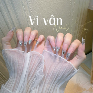  Nail box đính đá móng nhọn 