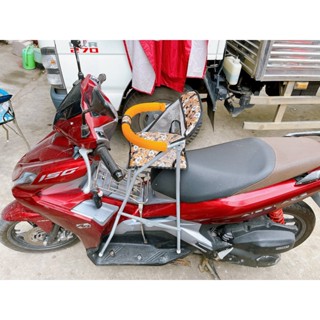 Ghế ngồi xe AIRBLADE (2014-2024) cho bé , Ghế ga xếp sắt sơn tĩnh điện , gấp gọn được an toàn cho bé , Ghế đi xe máy AB