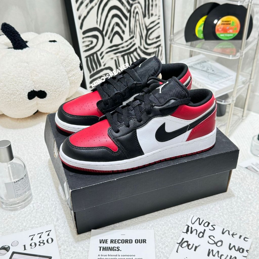 [SẴN AUT 100%] Giày Air Jordan 1 Low Bred Toe