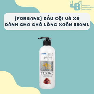 Dầu gội và xả Forcans dành cho chó lông xoăn 550ml