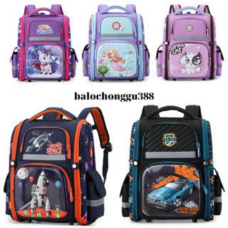 Balo cho bé nam nữ tiểu hoc, Balo chống gù cấp 1 bé trai gái siêu nhẹ, in 3D cao cấp dễ thương