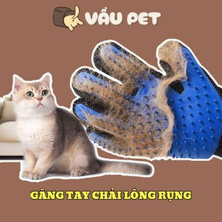 Găng tay chải lông, lấy lông rụng cho chó mèo Vẩu Pet Shop