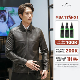 Áo khoác da nam da thật butuni otis leather jacket - áo da nam da bò lớp mặt full grain bảo hành da thật 5 năm