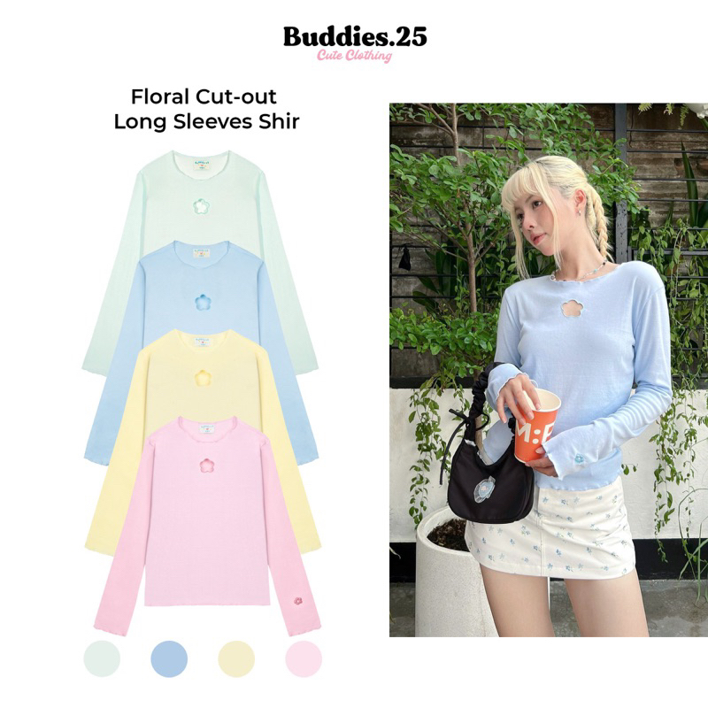 BUDDIES | Nancy Top | Áo Thun Kiểu Khoét Hoa Cá Tính | BigBuy360 - bigbuy360.vn