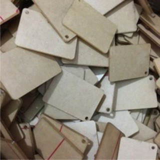 Phôi móc khoá mica trắng sữa kích thước 3,5x5cm combo 100 phôi